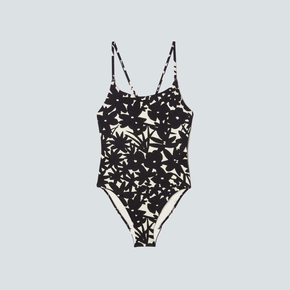 The String One-Piece | Black / Canvas Floral