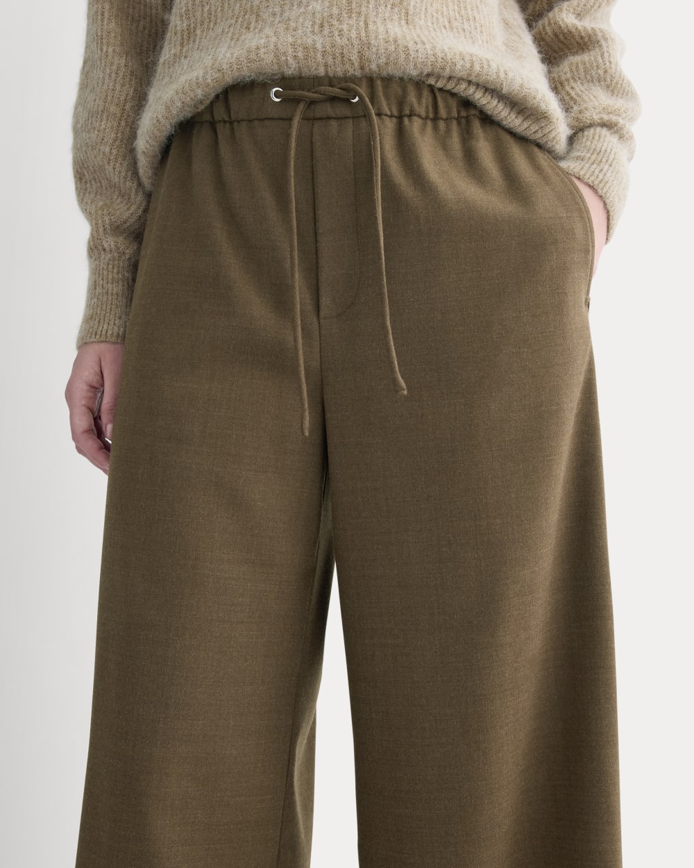 The Pull-On Trouser in Tailor Twill | Heathered Cocoa