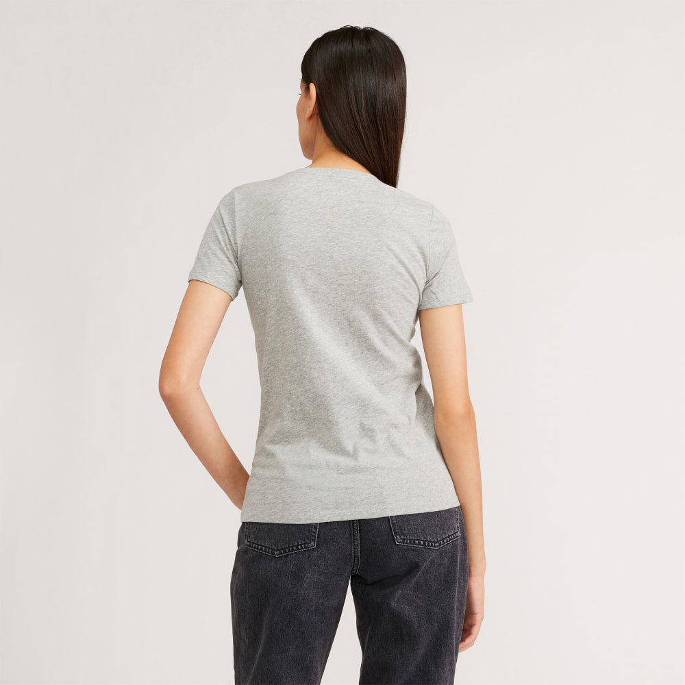 The Organic Cotton V-Neck |  Heathered Grey