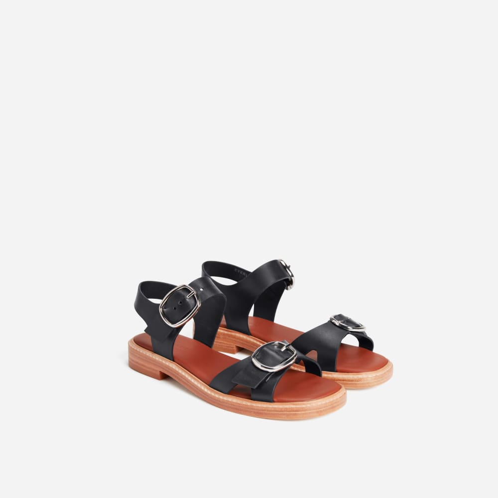 The Twin Buckle Sandal | Black