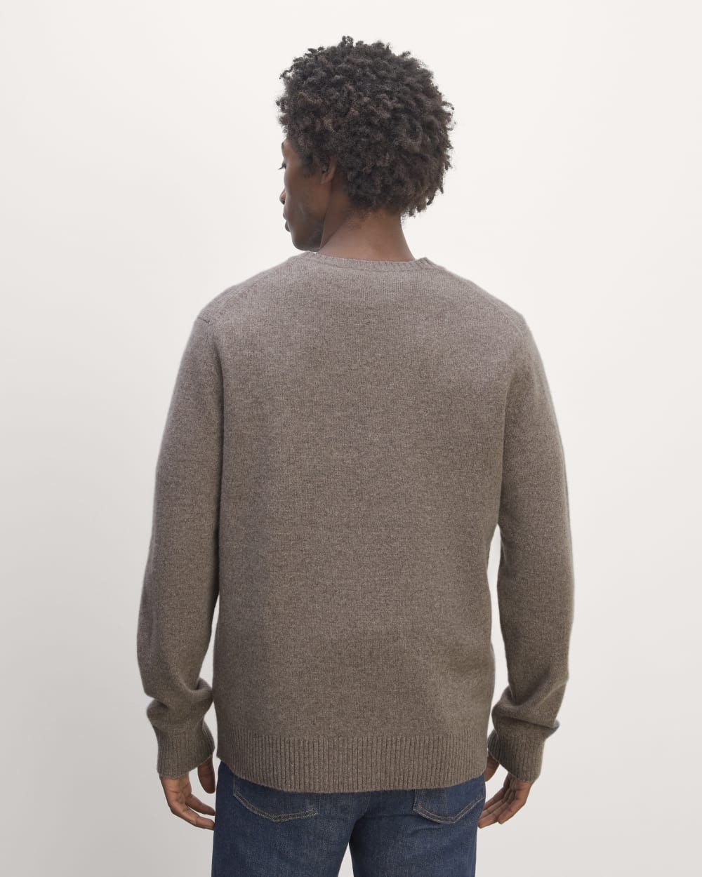 The Premium Merino Crew Neck Sweater | Taupe Melange