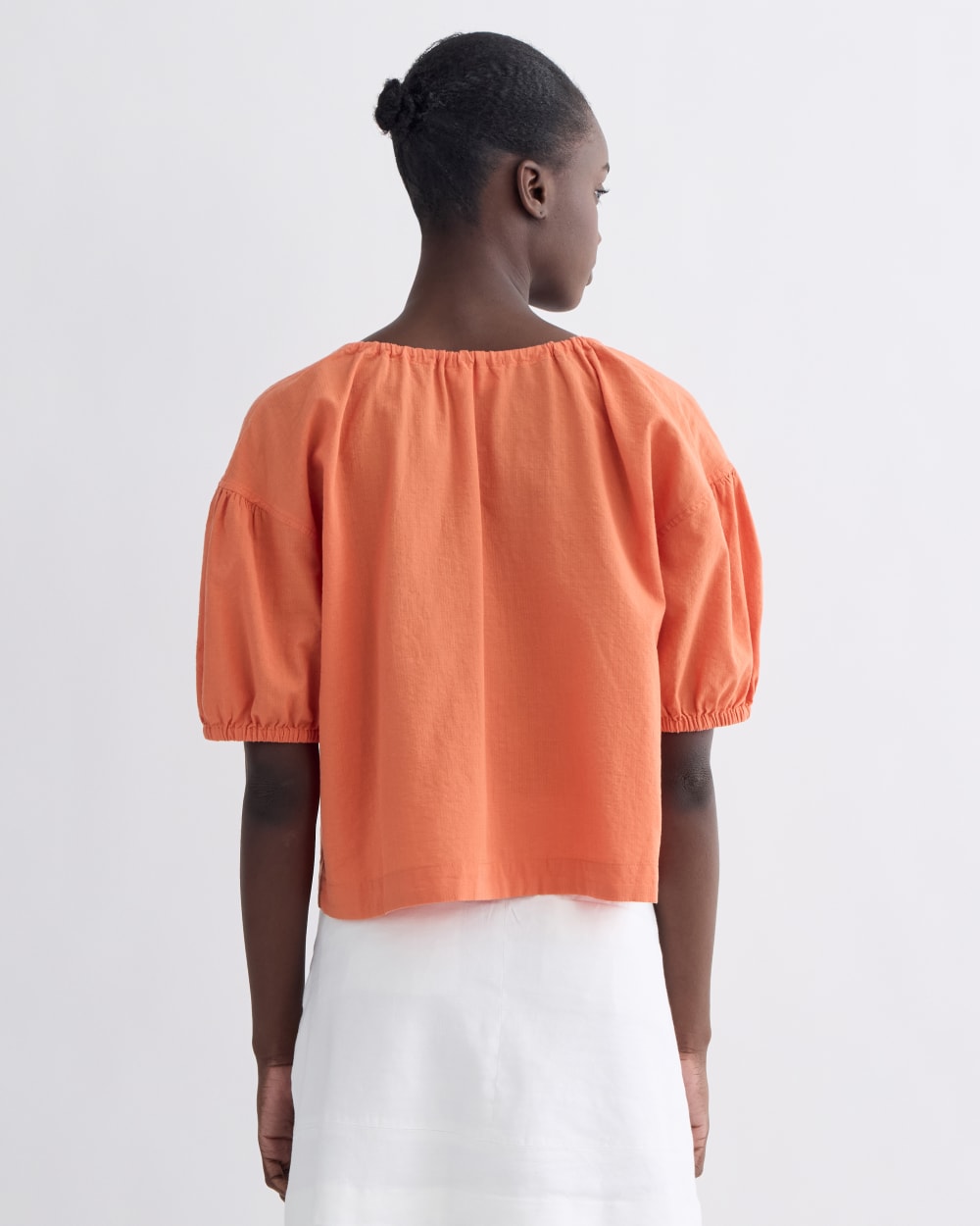 The Gauze Button-Up | Soft Orange