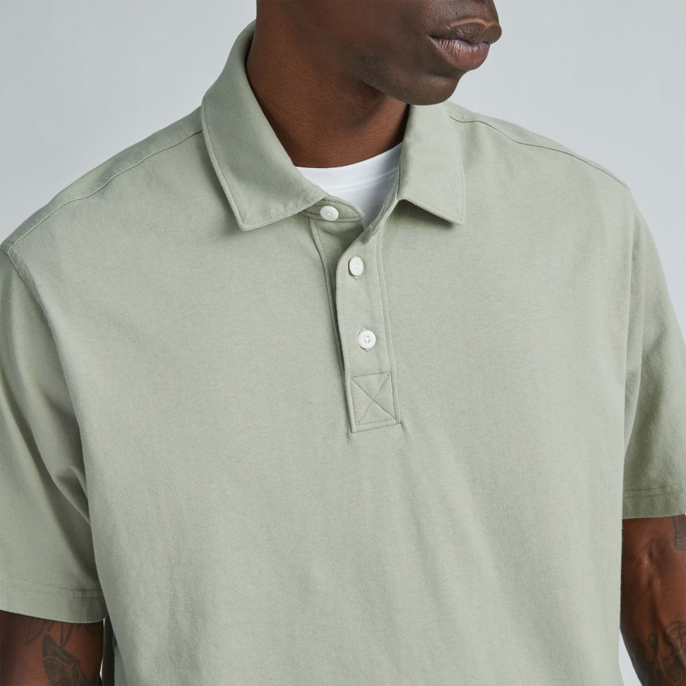 The Premium Weight Relaxed Polo | Seagrass