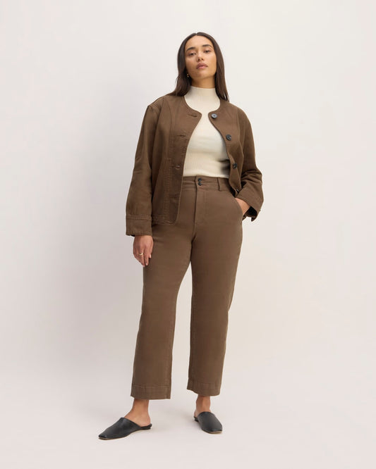 The Organic Straight-Leg Pant | Cocoa