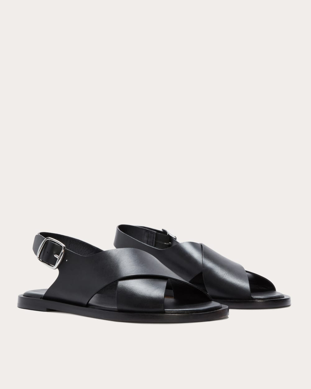 The City Crossover Sandal | Black