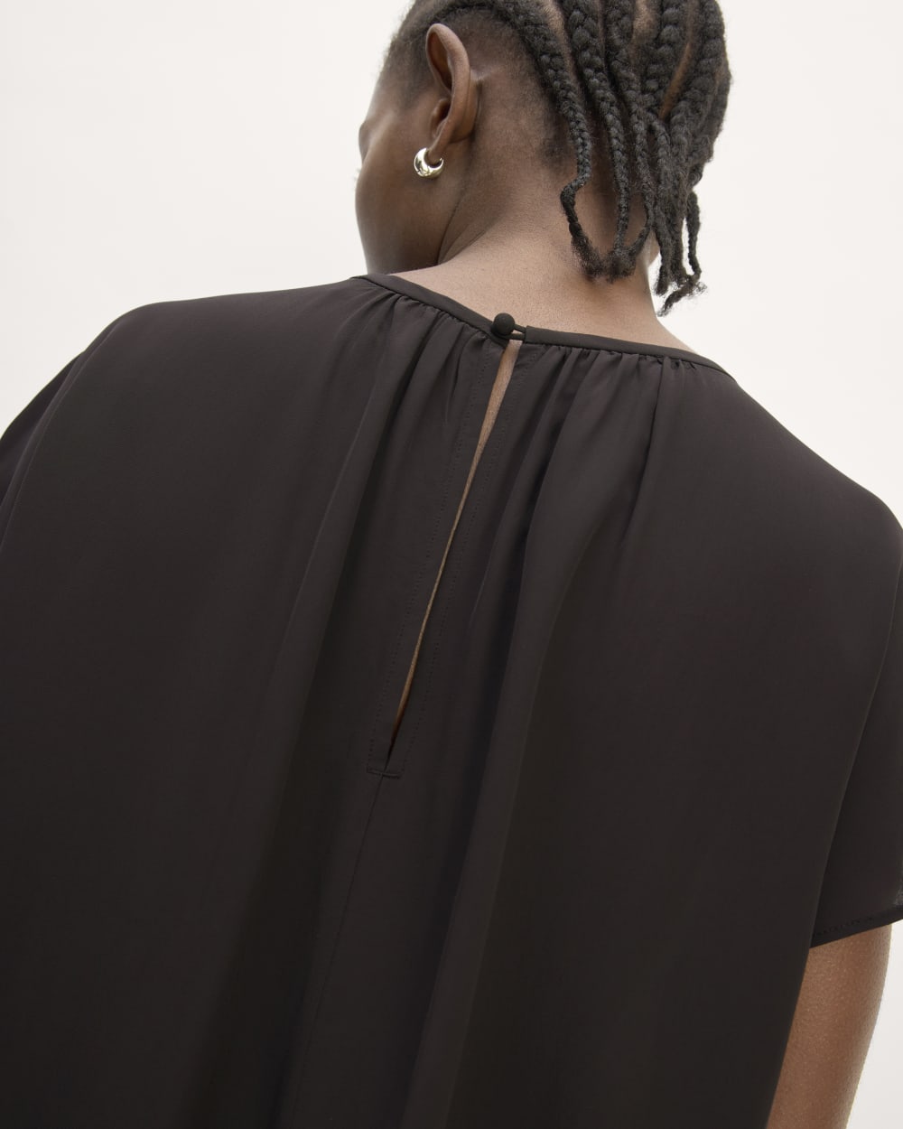 The Gathered Neck Top | Black