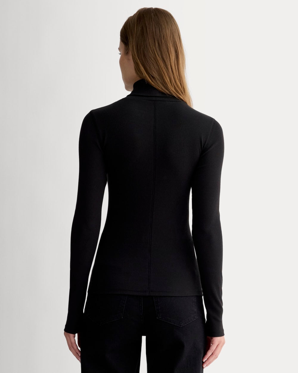 The Luxe Rib Turtleneck | Black