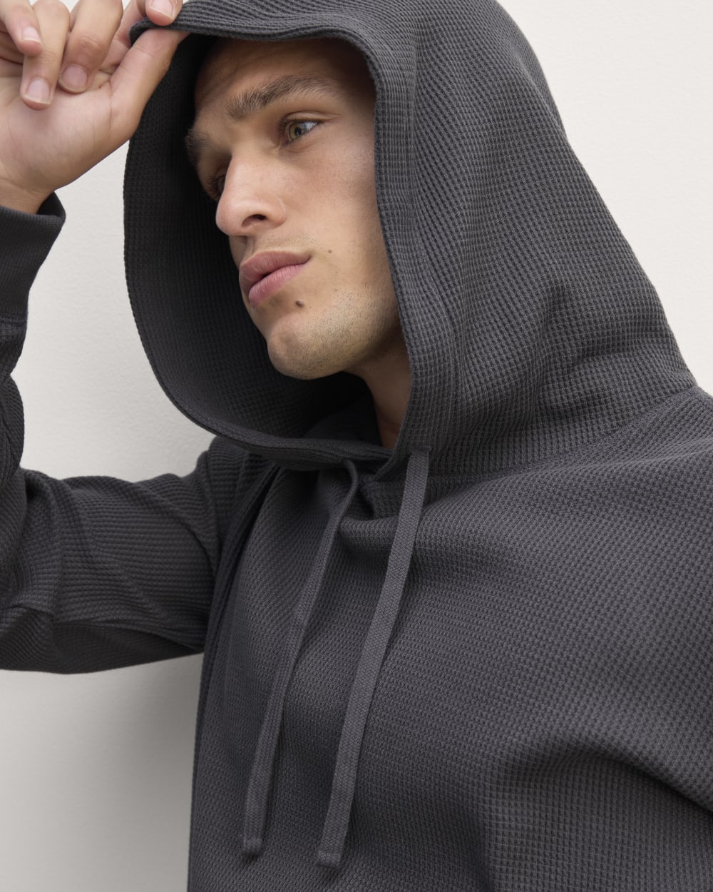 The Waffle-Knit Hoodie | Graphite
