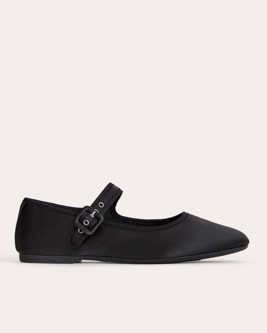 The Day Buckle Mary Jane | Black Satin