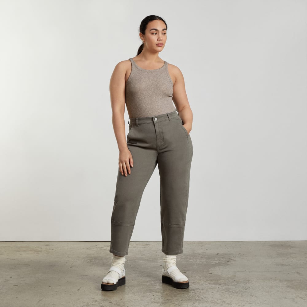 The Pima Micro-Rib Short Tank | Heathered Burnt Sugar