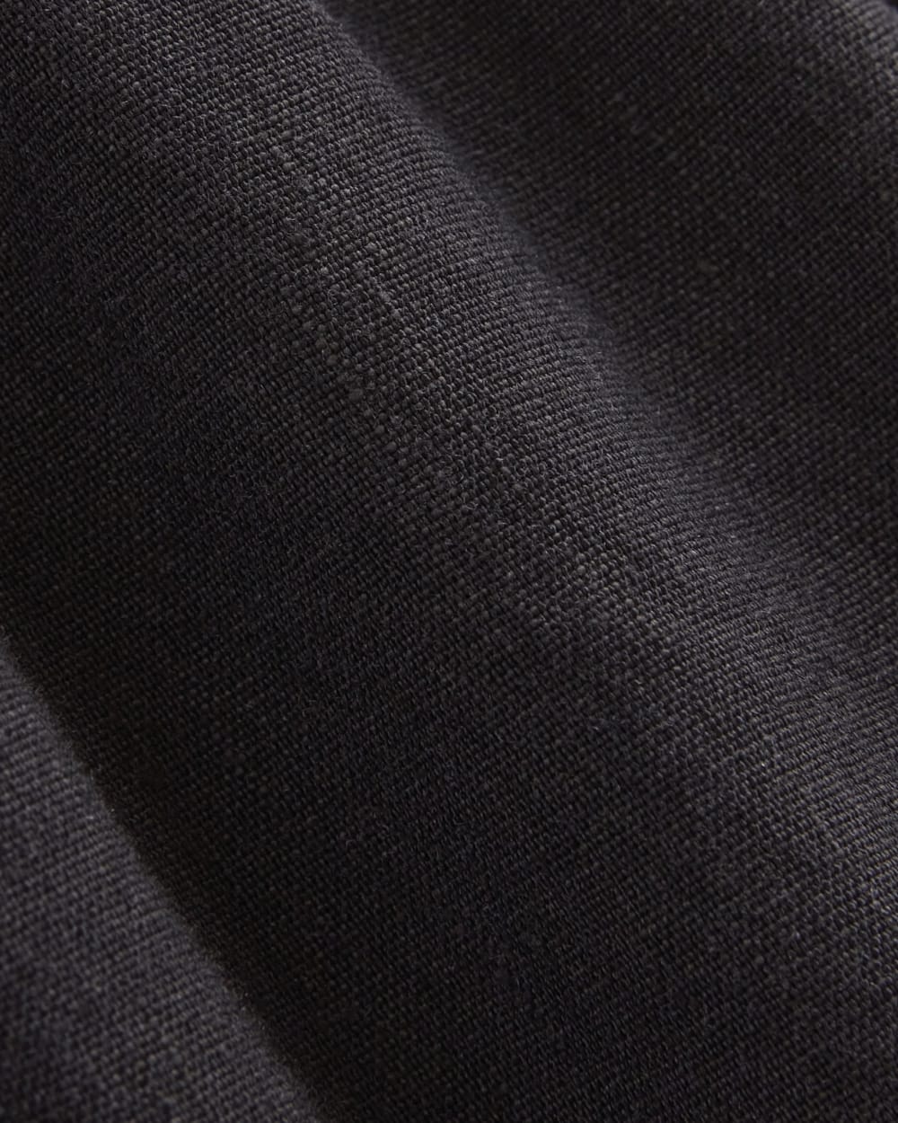 The Flutter-Sleeve Top in Stretch Linen | Black