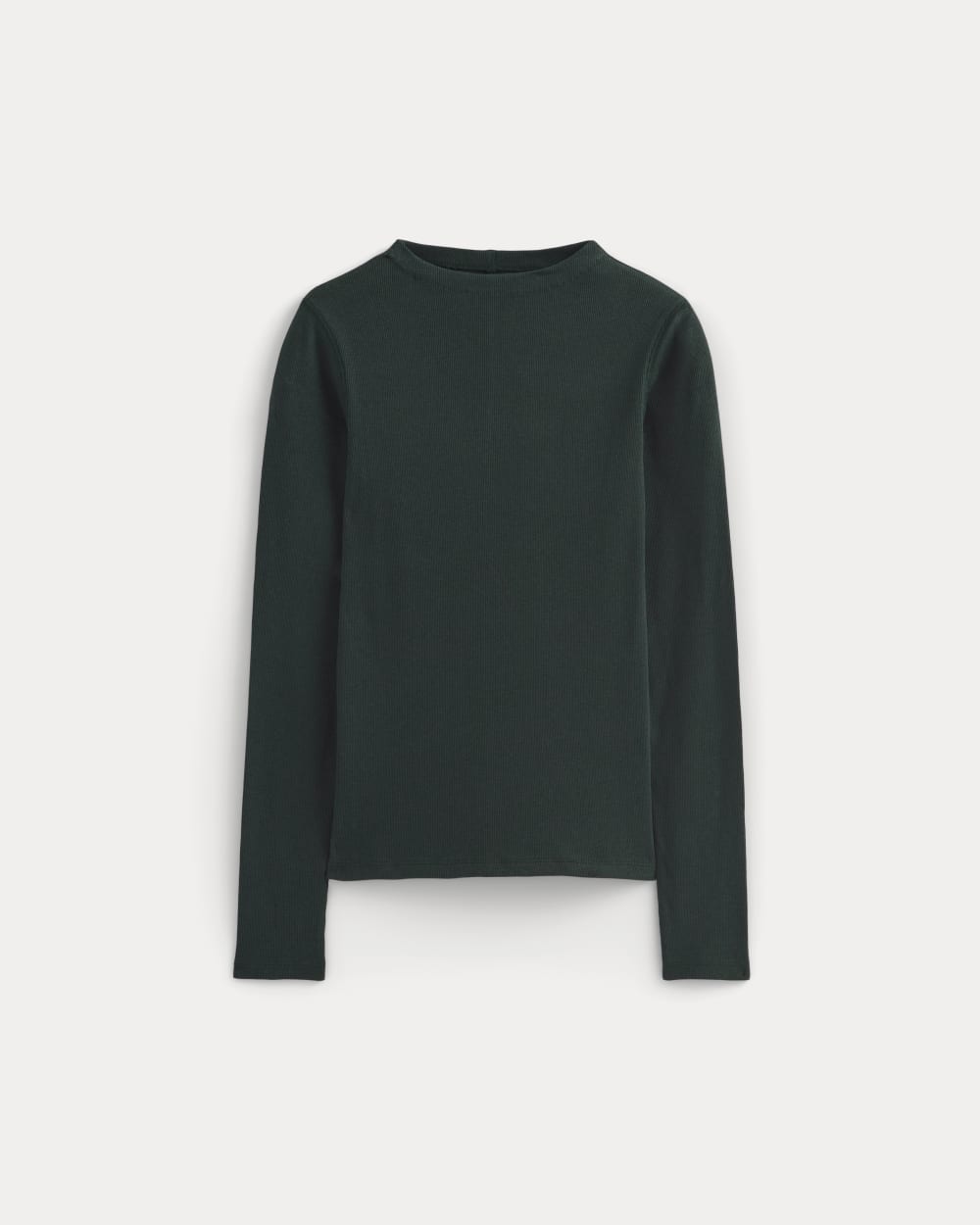 The Luxe Rib Funnel-Neck Tee | Heathered Dark Sea
