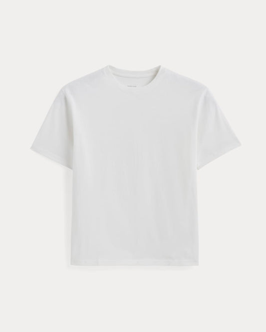 The Premium-Weight Relaxed Crew | Uniform | White