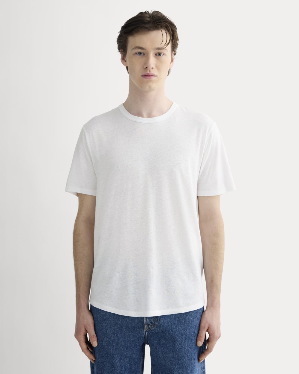 The Cotton Linen Tee | White