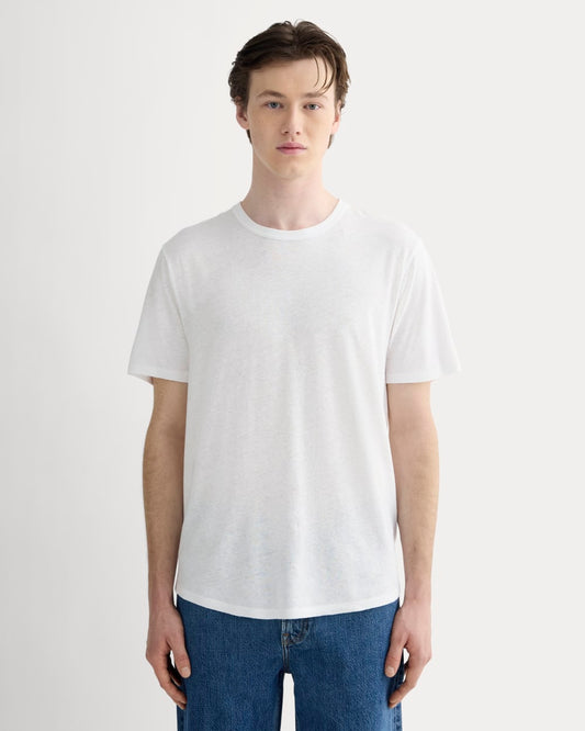 The Cotton Linen Tee | White