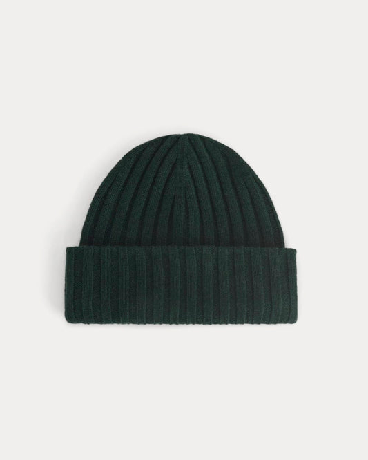 Chunky Ribbed Beanie | Heathered Dark Sea