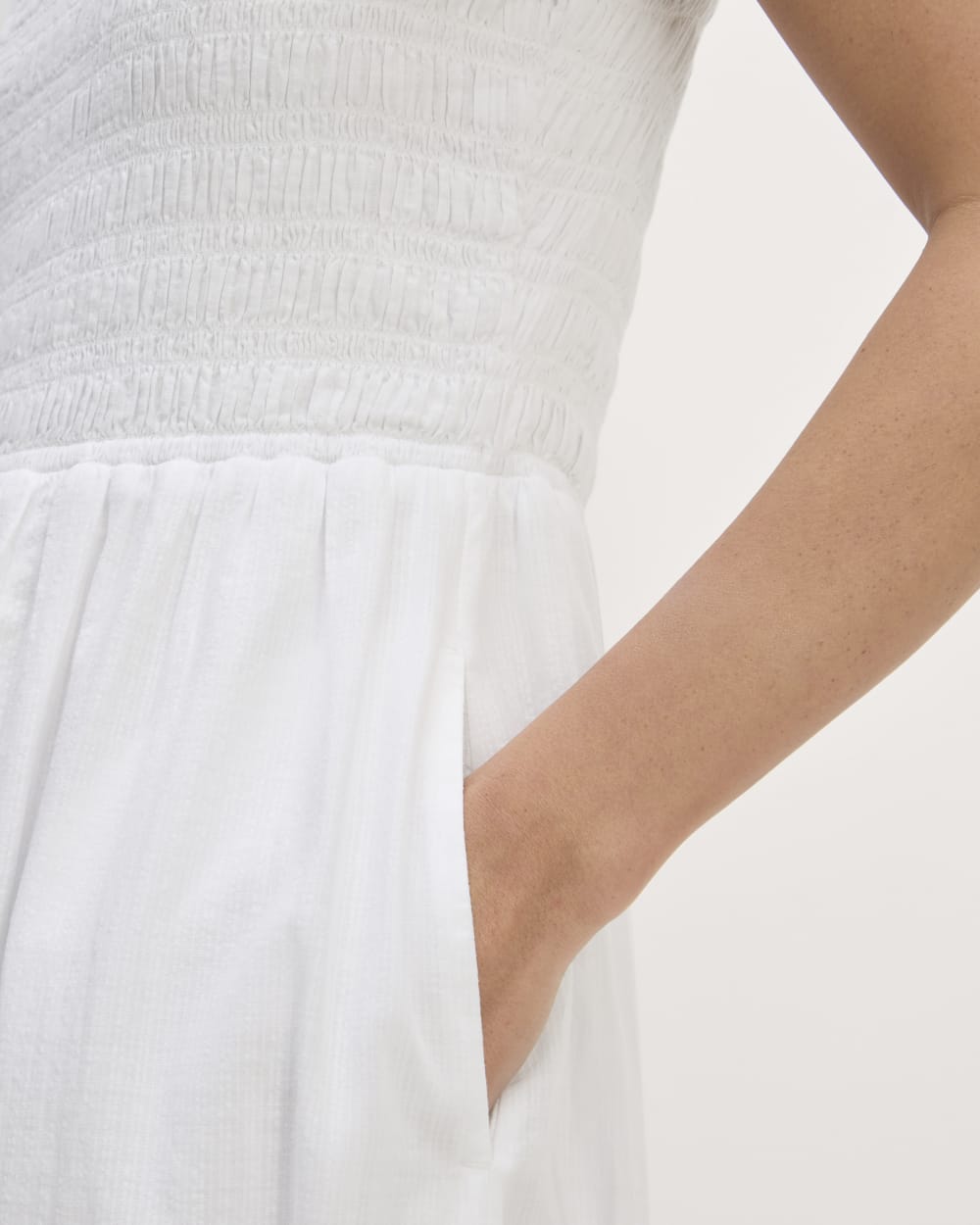The Gauze Off-the-Shoulder Dress | White