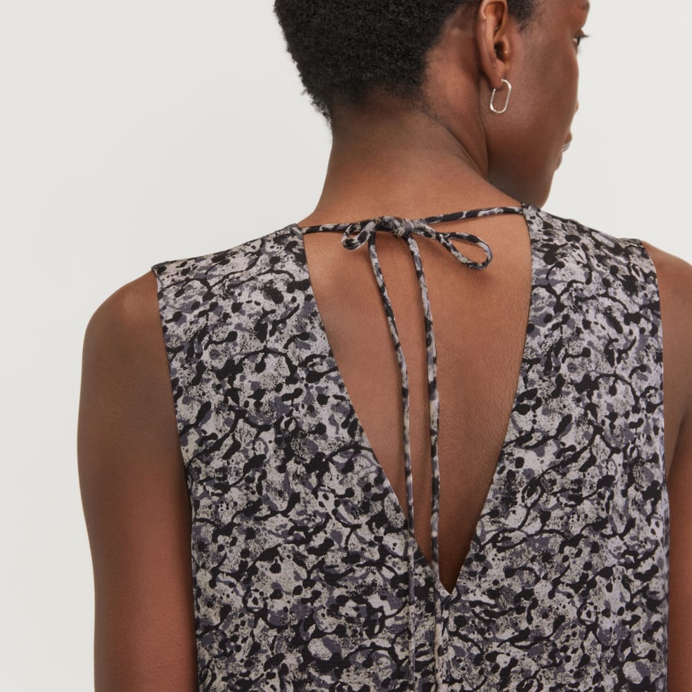 The Satin V-Neck Maxi Dress | Splatter