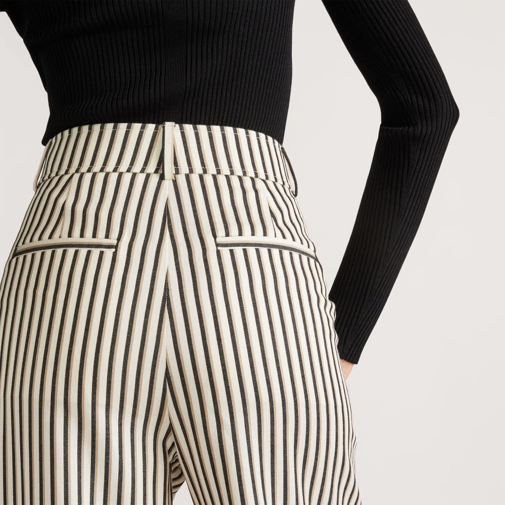 The Draper Pleated Pant in Buttersmooth | Ombre Stripe | 30 Inseam