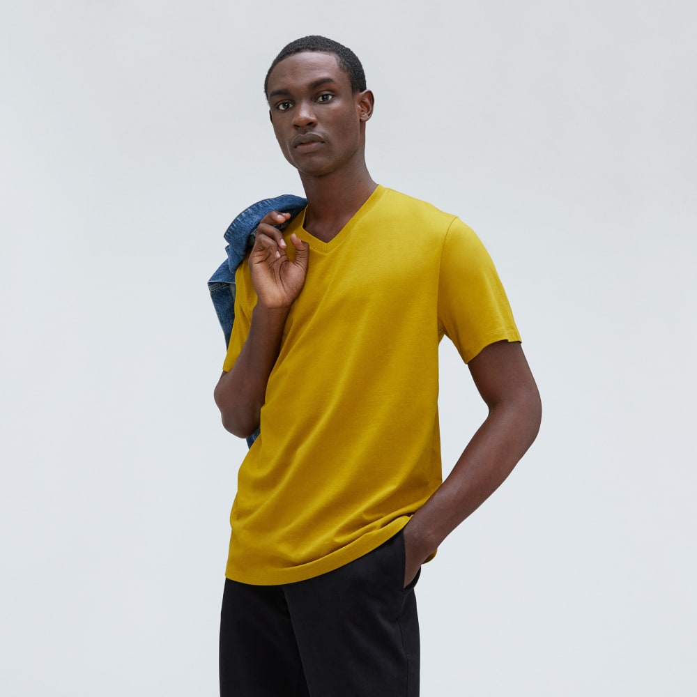 The Organic Cotton V-Neck Tee | Golden Palm