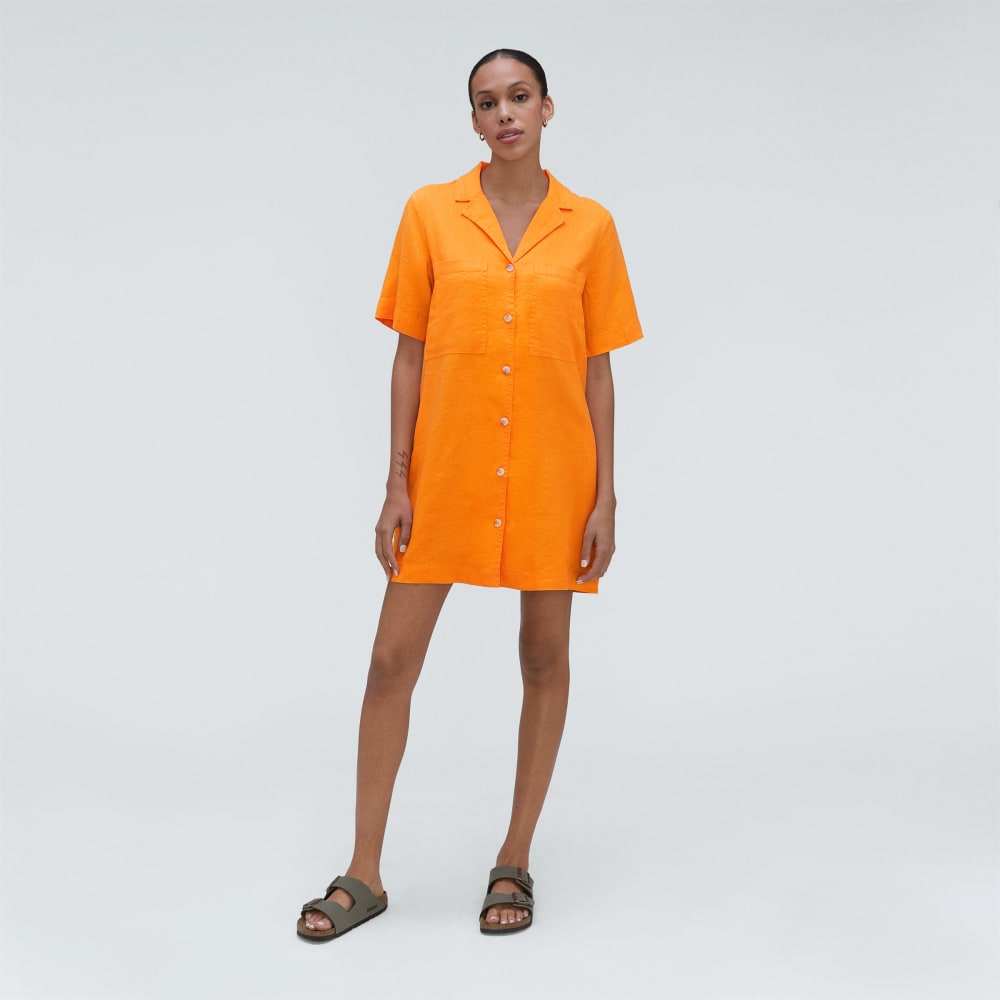 The Linen Workwear Dress | Turmeric