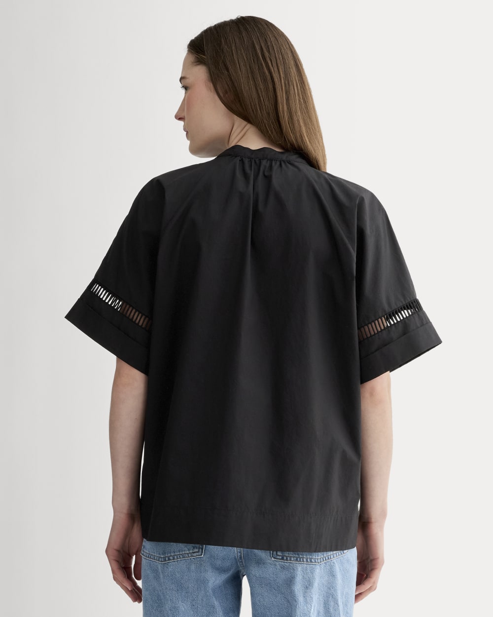 The Lace Trim Popover | Black