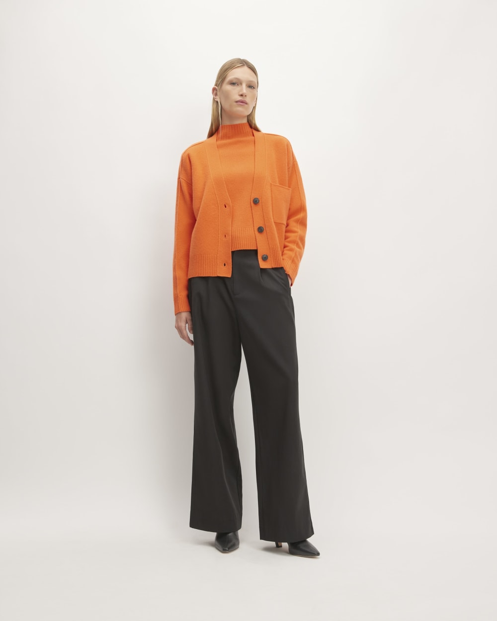 The Good Merino Wool Cardigan | Orange
