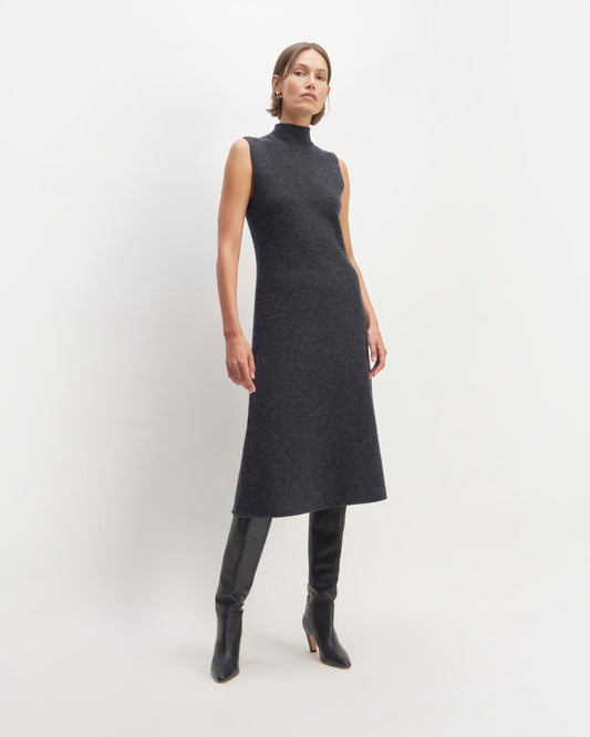 The Cozy-Stretch Sleeveless Midi Dress | Charcoal