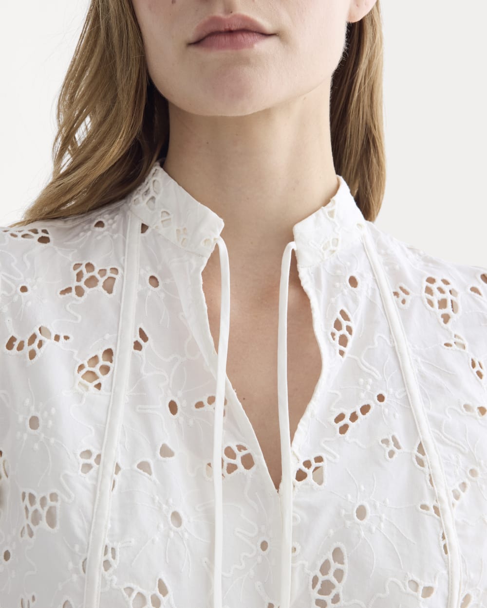 The Eyelet Midi Dress | Bone