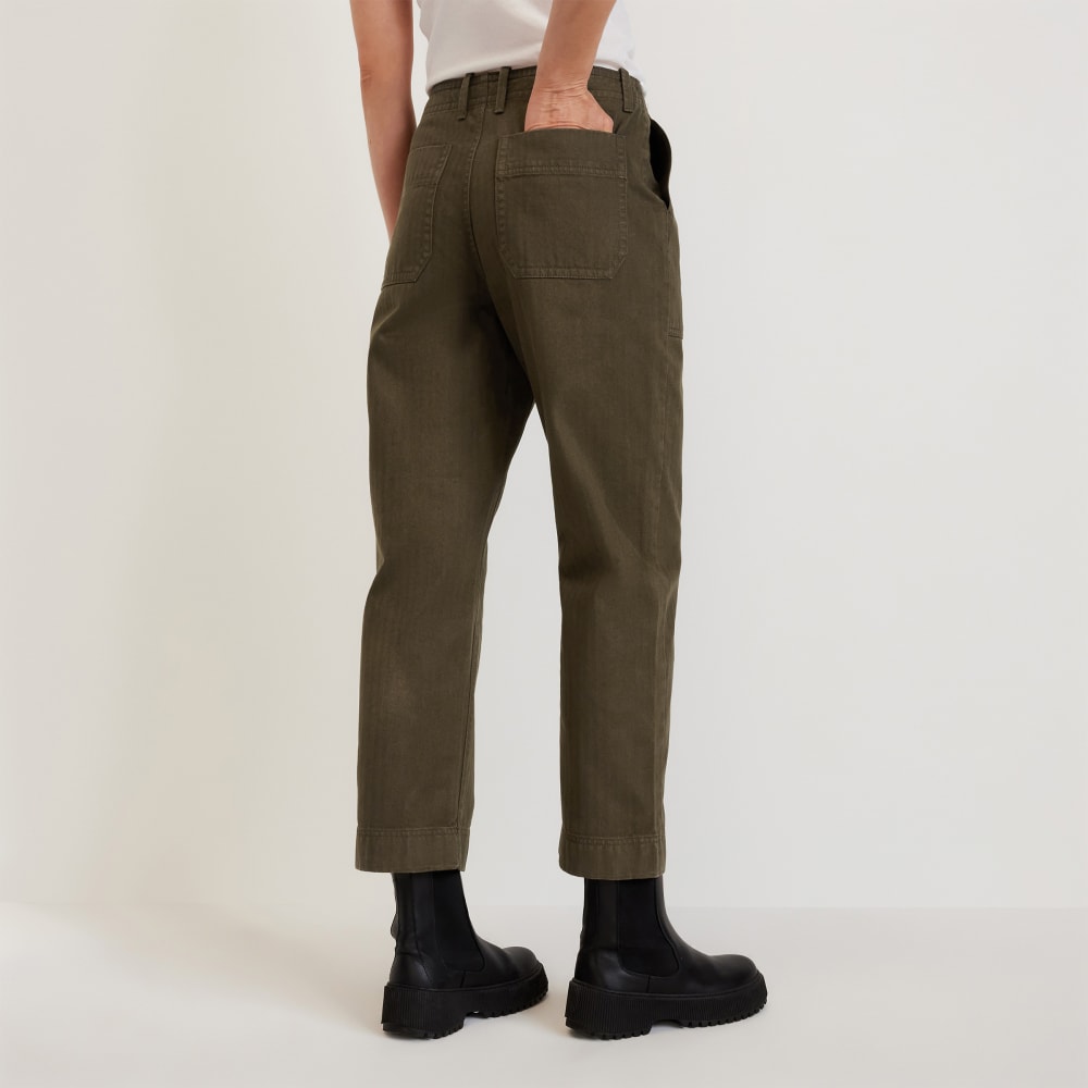 The Organic Cotton Herringbone Pant | Beech