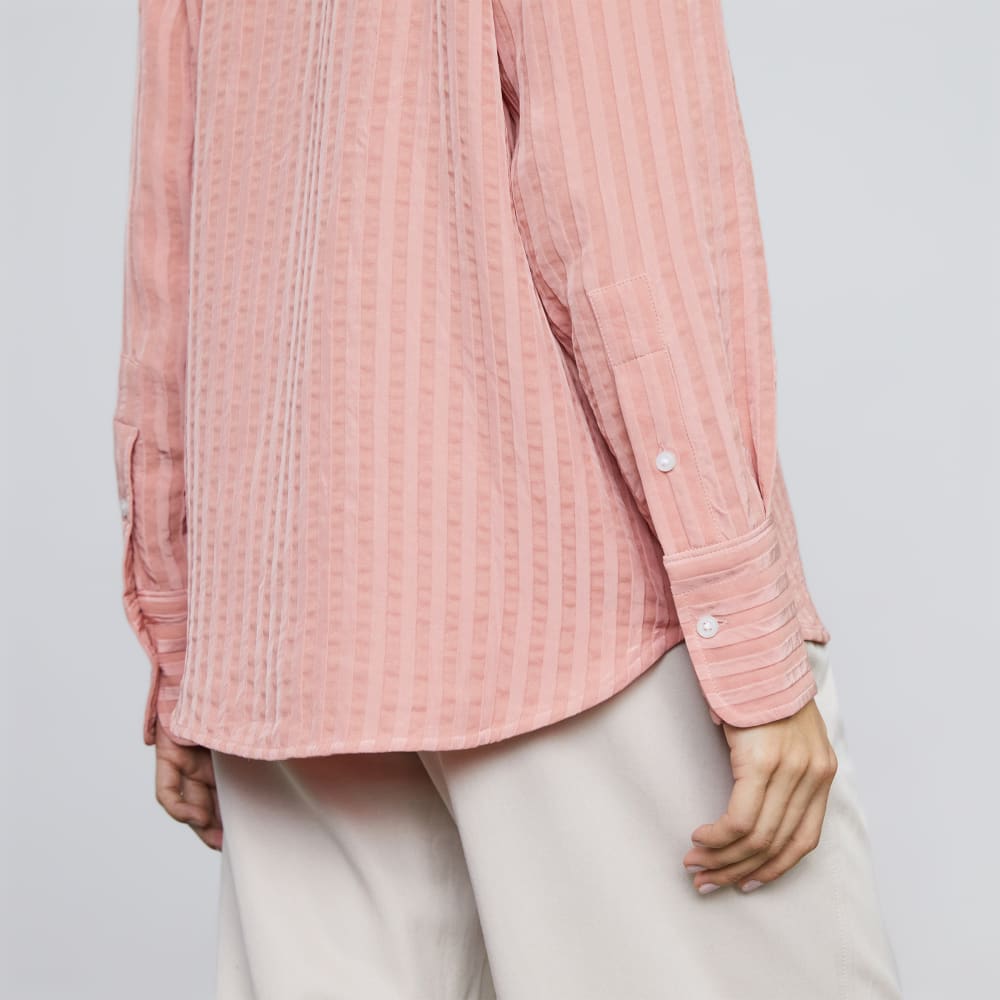 The City Stripe Shirt | Light Rose