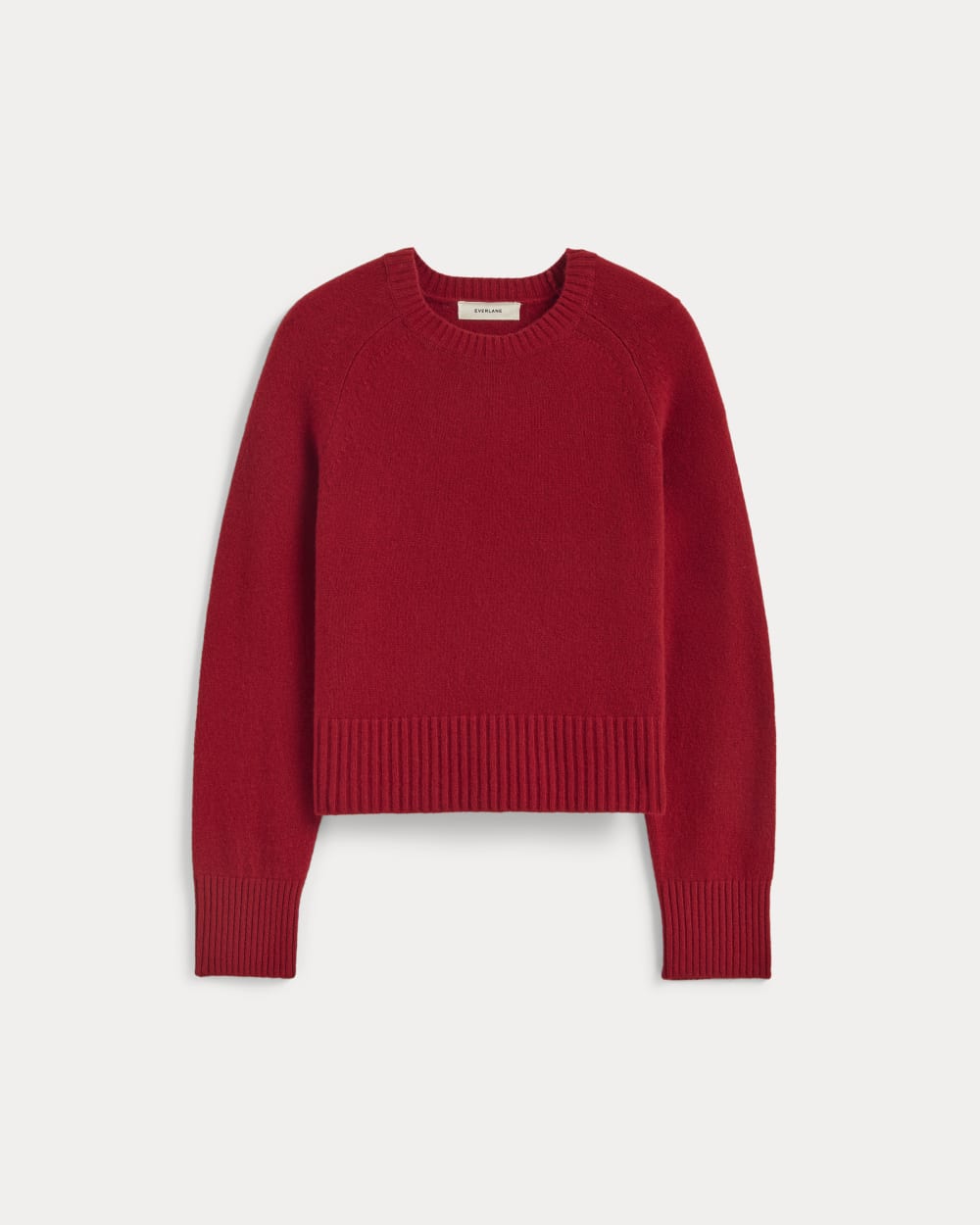 The Boxy Crew in Cashmere | Berry Red