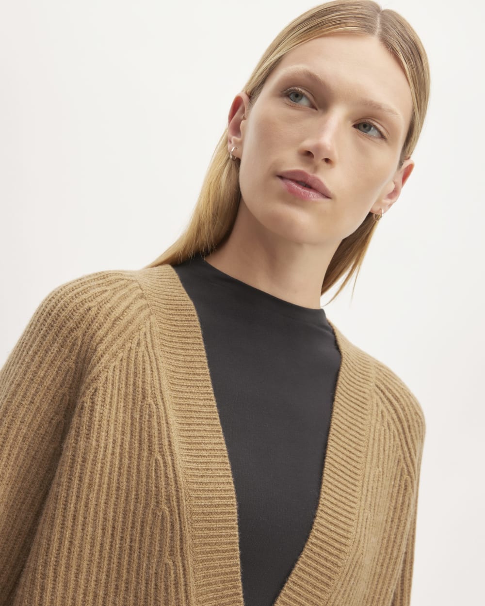 The Felted Merino Cocoon Cardigan | Deep Camel
