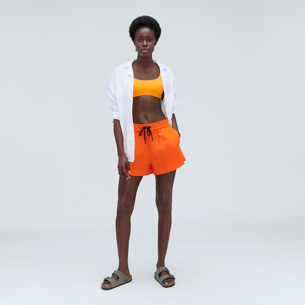 The Seersucker Boxer Short | Bright Orange