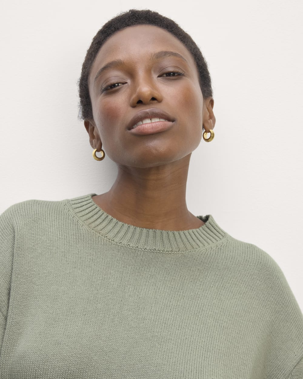 The Boxy Sweater in Everyday Cotton | Sage Green