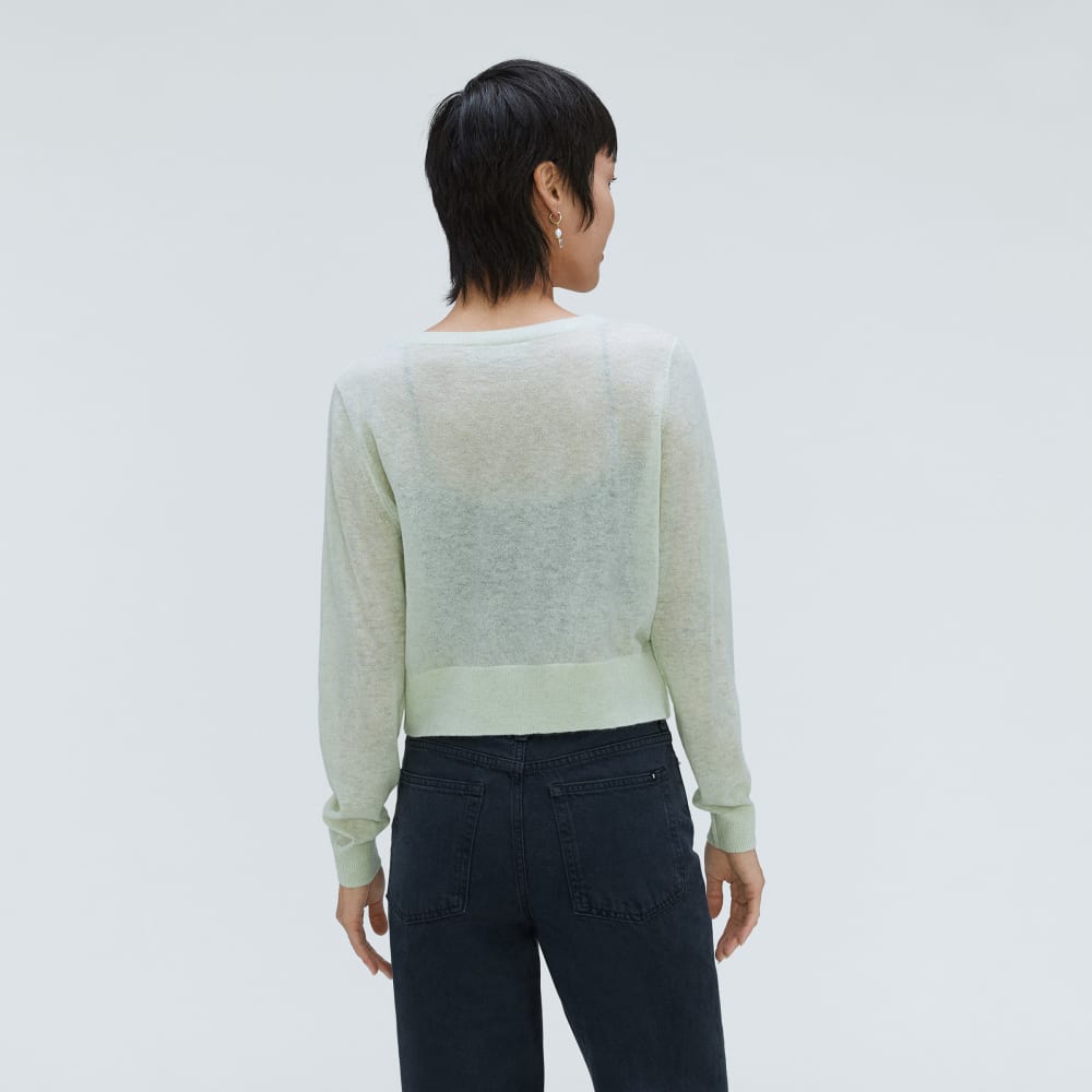 The Featherweight Alpaca Cardigan | Seafoam Green
