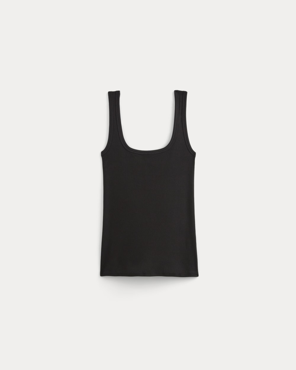 The Luxe Rib Square-Neck Tank | Black