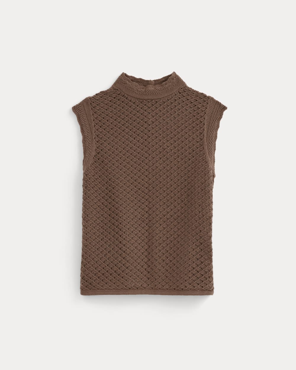 The Lace Knit Tank | Mocha
