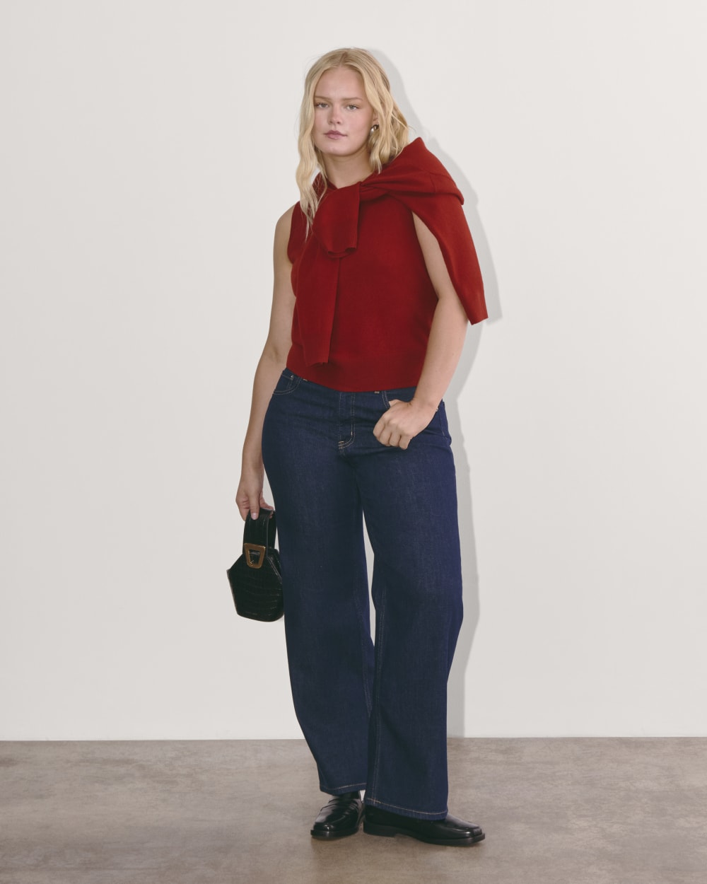 The Classic Tank in Cashmere | Berry Red