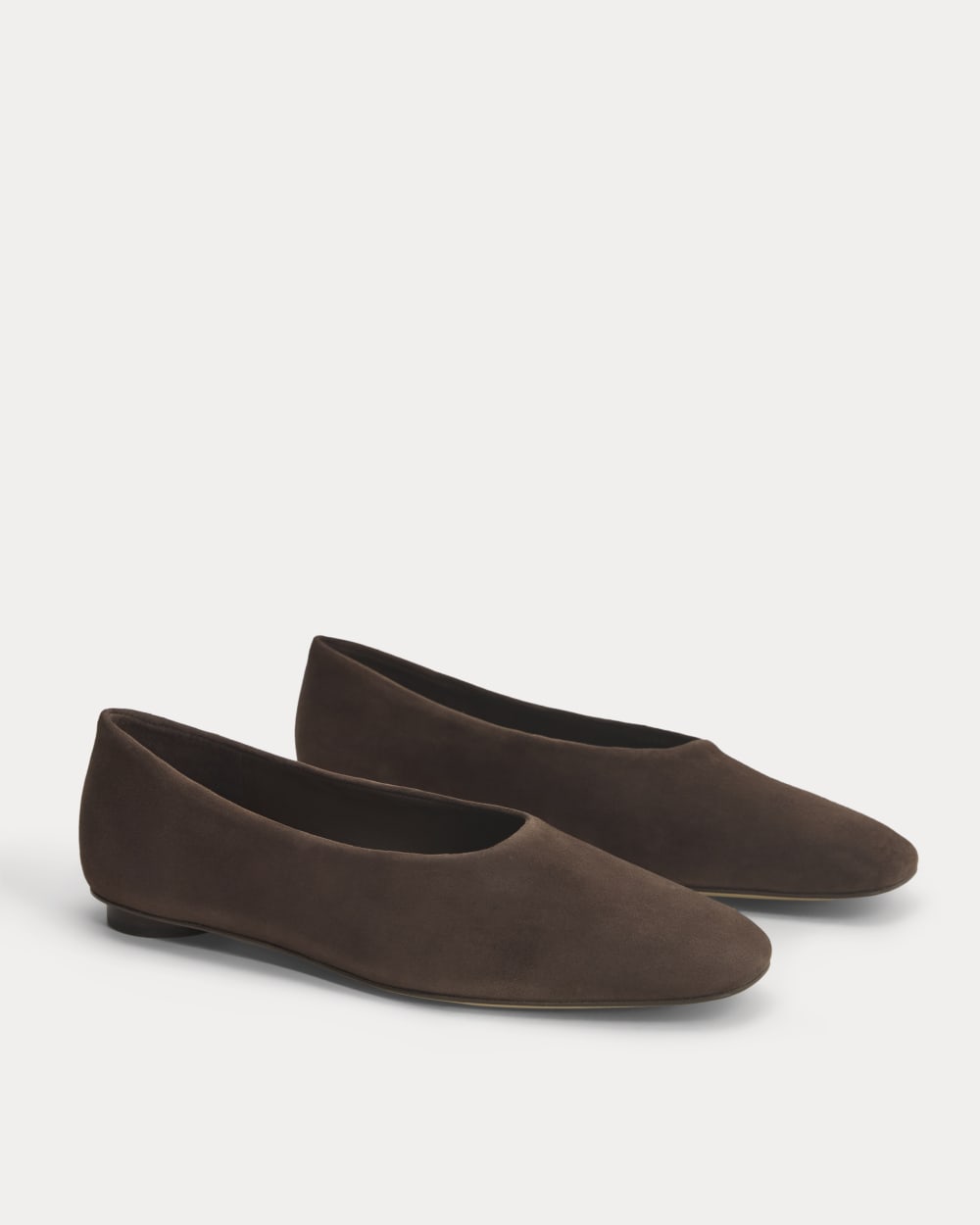 Gallery Square-Toe Flat | Deep Brown