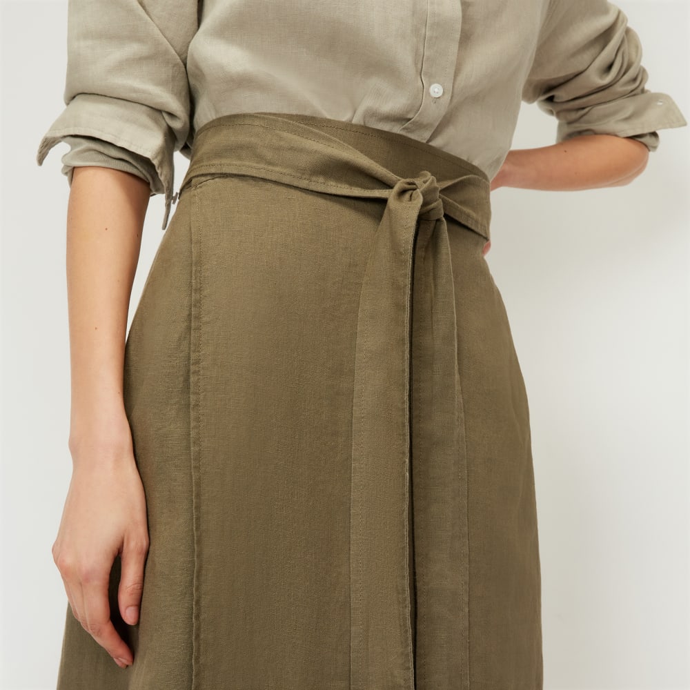 The Linen Wrap Skirt | Kalamata