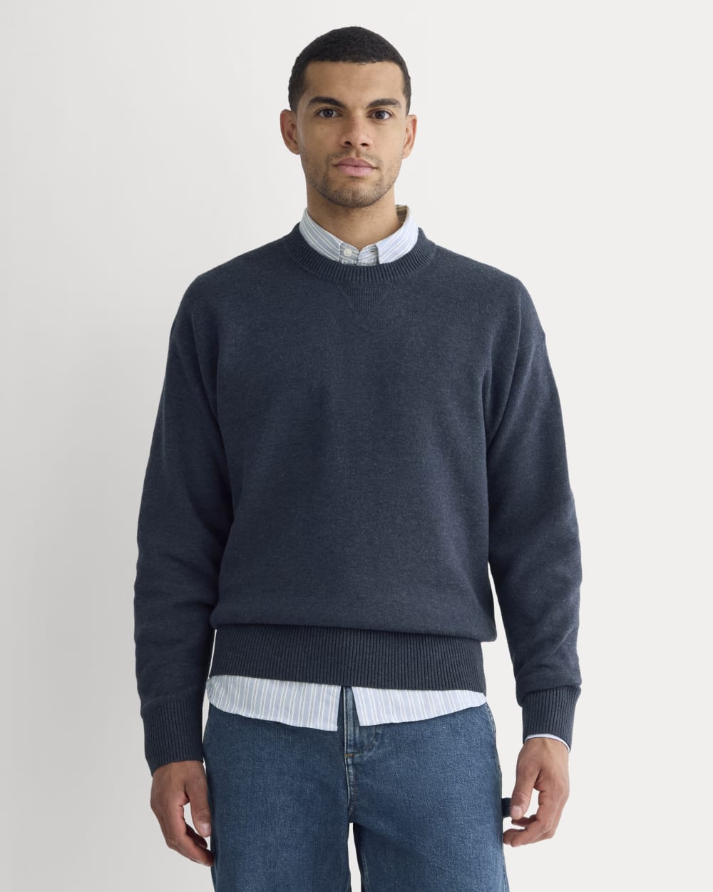 Luxe Merino Double-Knit Sweater | Indigo