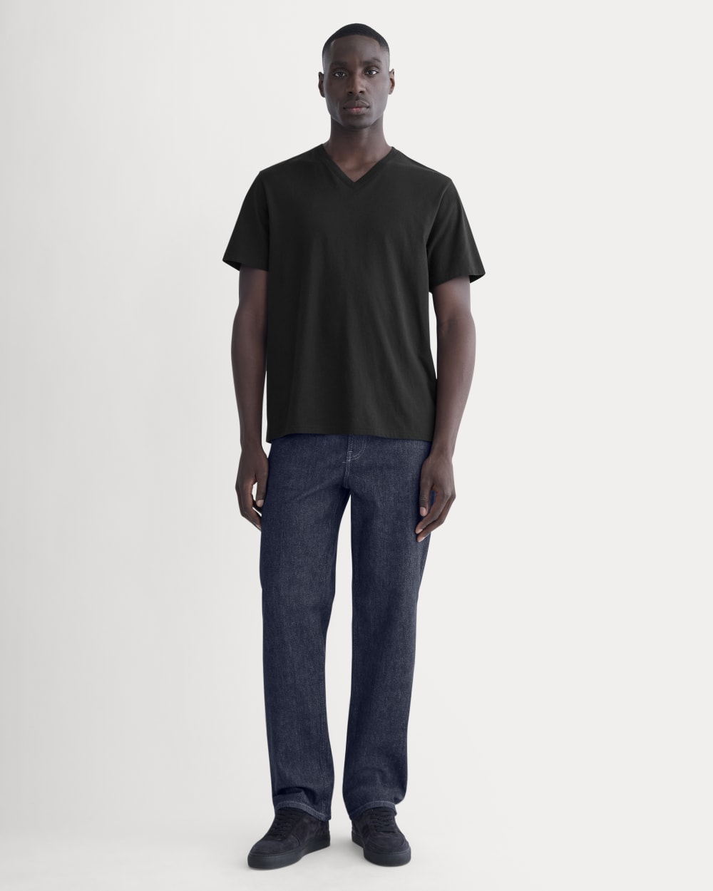 The Essential Organic V-Neck Tee | Black