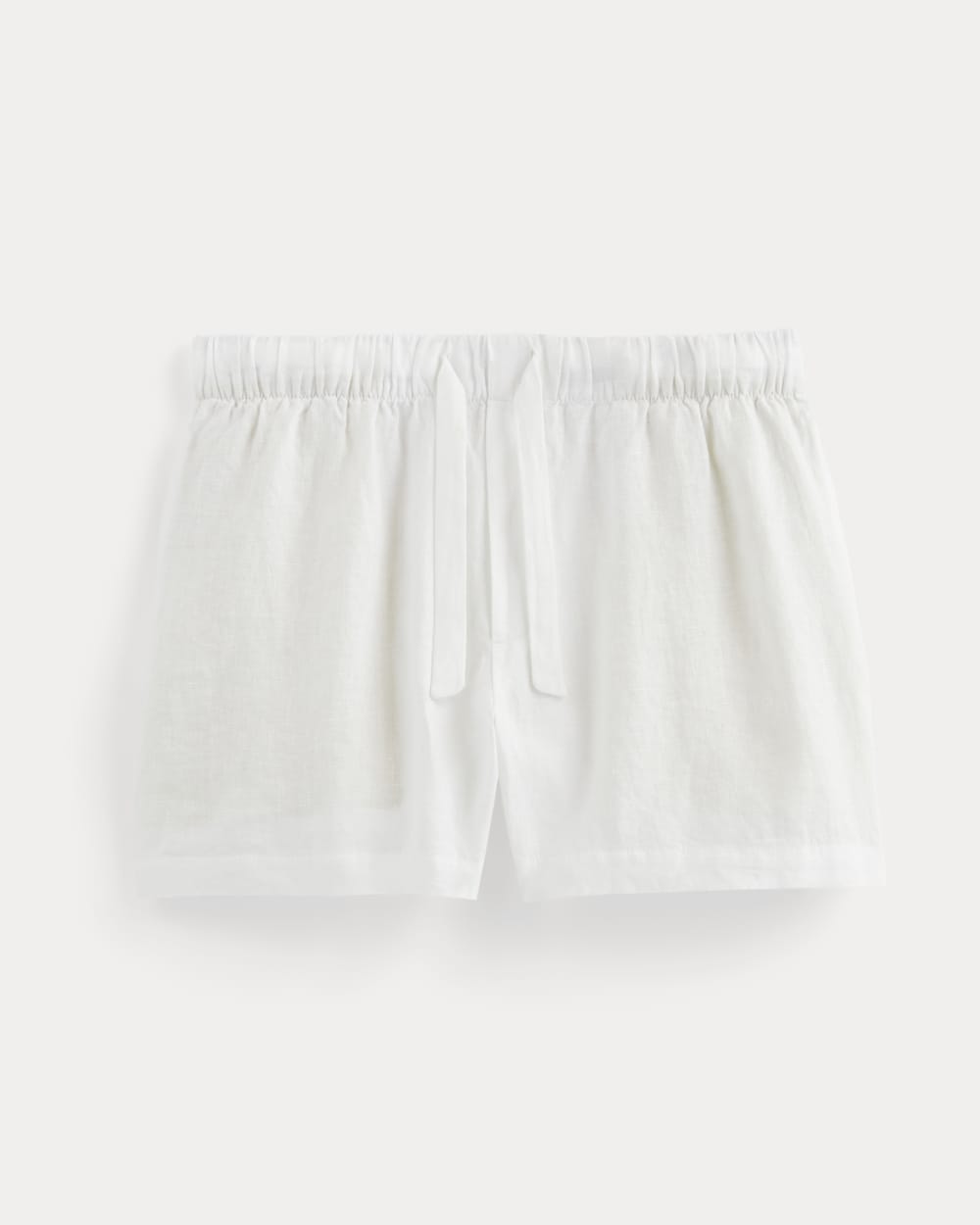 The Drawstring Boxer Short in Linen | White