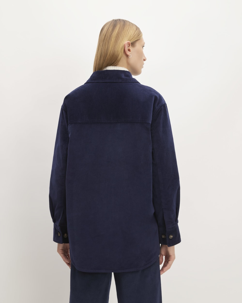 The Corduroy Oversized Shirt Jacket | Navy