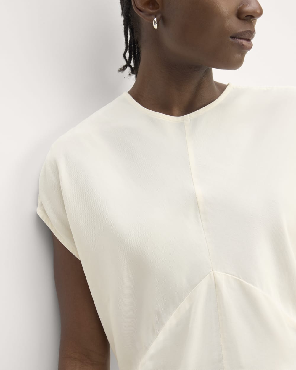 The Drape Top in Butterlite | Bone