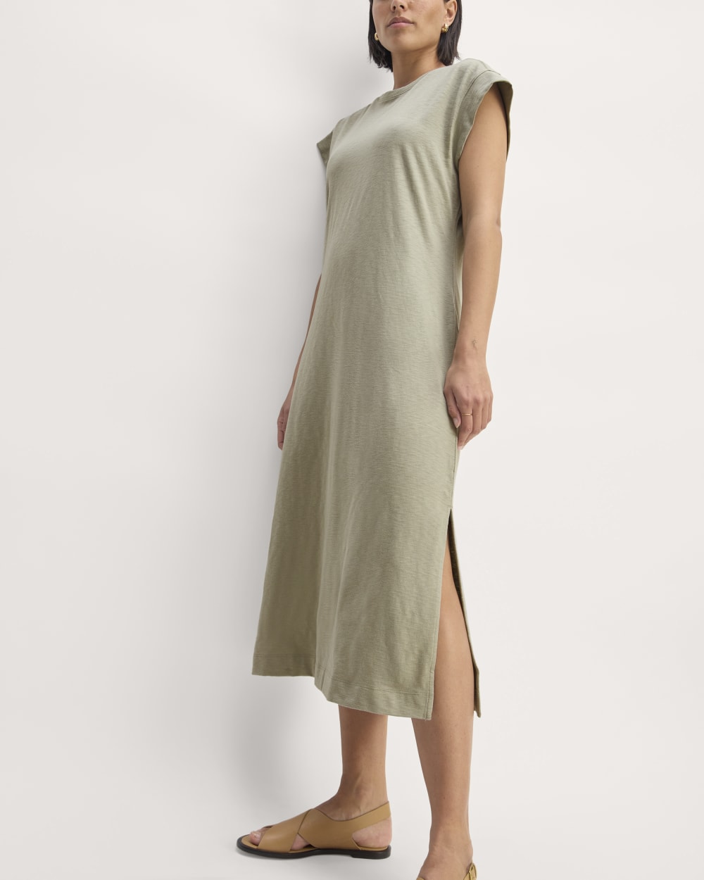 The Muscle Tee Midi Dress | Seagrass