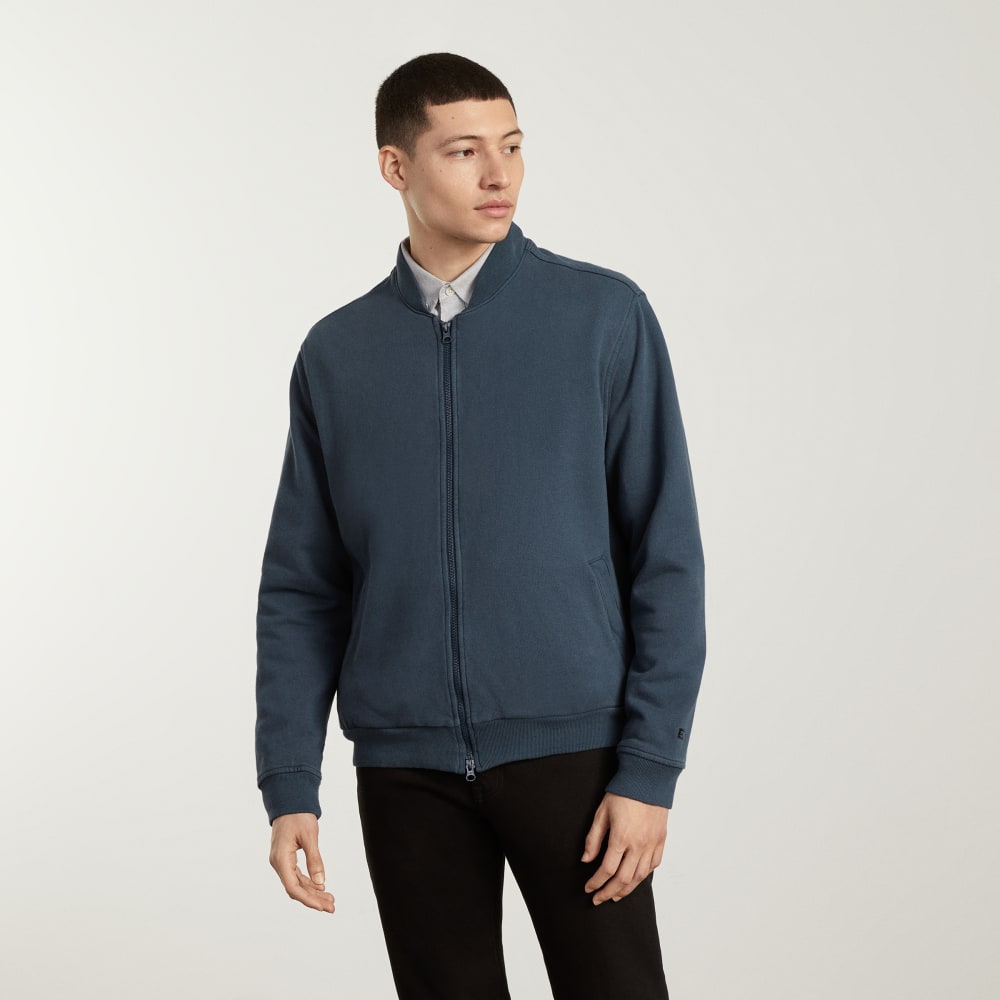 The Track Bomber Jacket | Kingfisher Blue