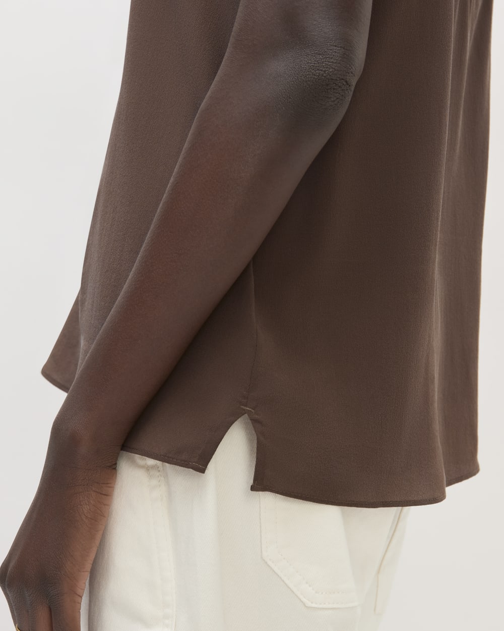 The Scoop Tank in Washable Silk | Cocoa