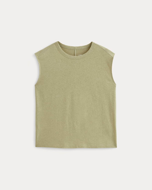 The Muscle Tee in Cotton Linen | Eucalyptus